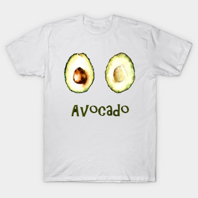 Avocado T-Shirt by victoriazavyalova_art